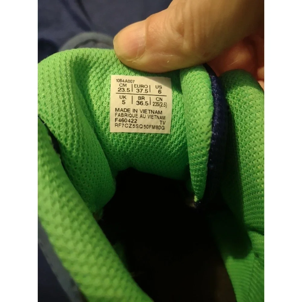 Asics Matflex 6 Wrestling Shoes Blue Green Mesh‎ Lace Up High Top Sports
